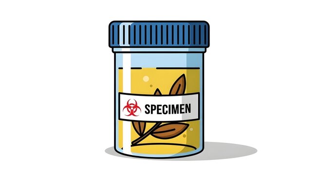 3d specimen container with butterfly sample for laboratory research and medical education illustration