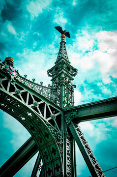 Liberty Bridge in Budapest, Hungary
