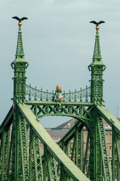 Liberty Bridge in Budapest, Hungary