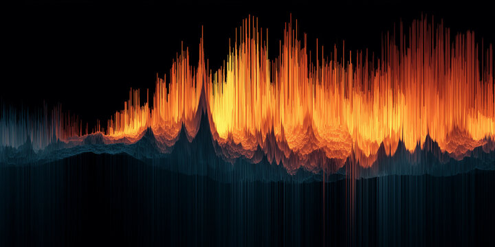 abstract visualization of seismic wave reflection data for geophysical exploration and geological mapping