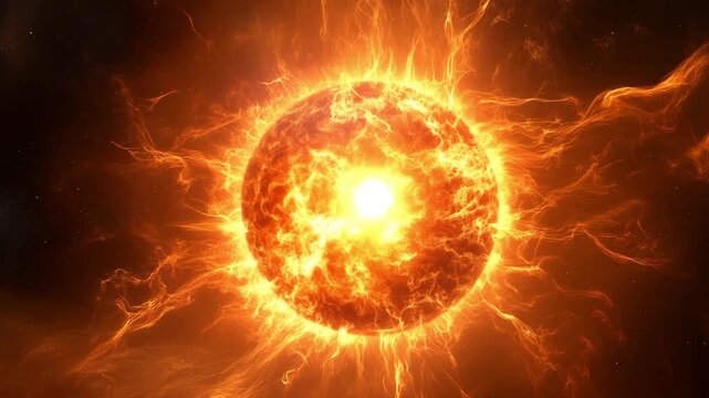 Solar flares and bursts from the sun are shown in detail as they occur in space during specific observations over time