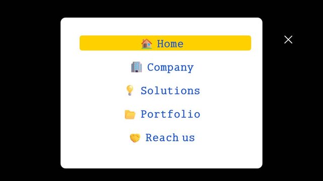 Modern Corporate Website Navigation Menu UI