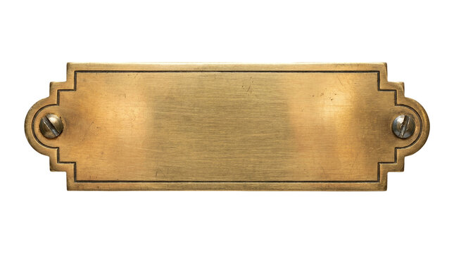 Brass nameplate
