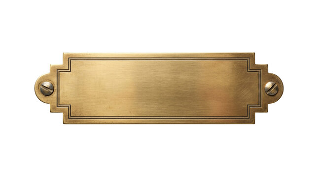 Brass nameplate