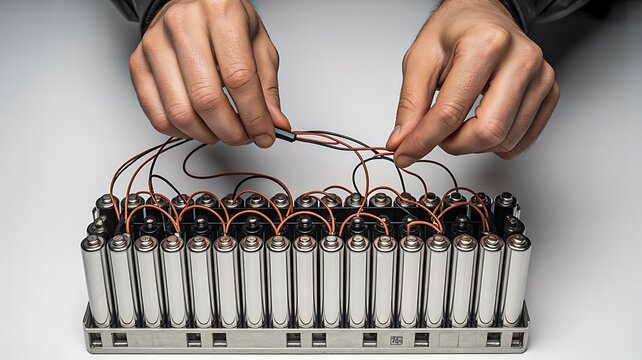 Homemade explosive device with connected batteries and wires isolated on white background concept