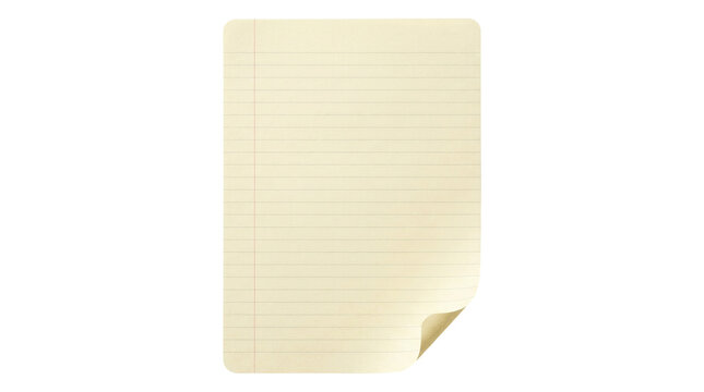 a torn piece of notepad paper