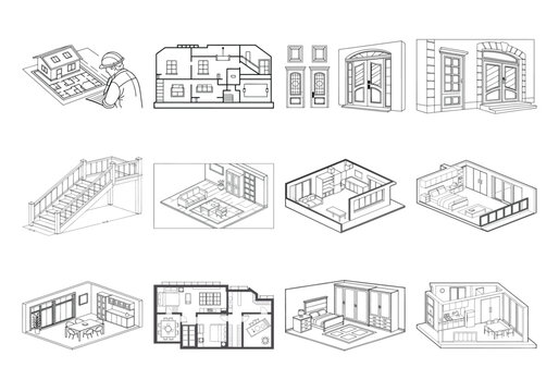 Black and white architectural floor plans and elevations architectural plans house plans