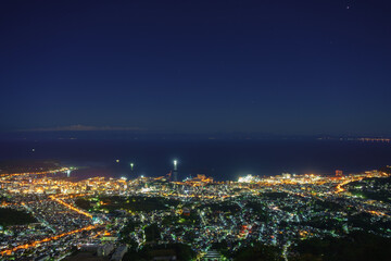 Naklejka premium 北海道小樽市【天狗山展望台】からの夜景（横）