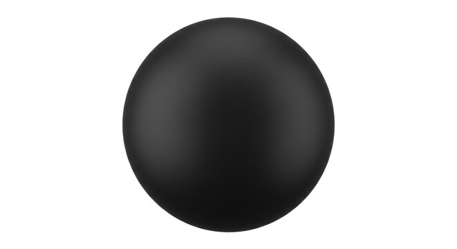 Matte black 3d sphere ball mockup