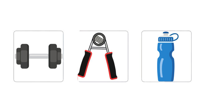 Dumbbell hand grip strengthener fitness tool.