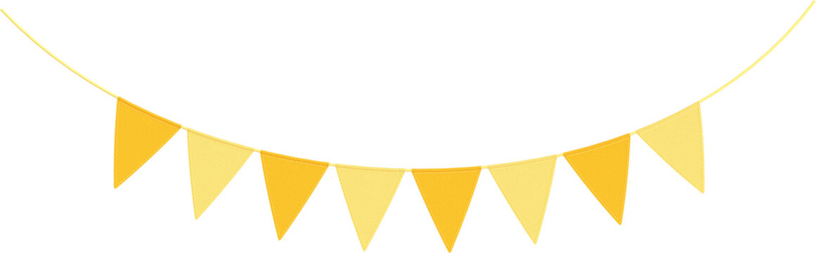 Yellow Triangle Birthday Decoration