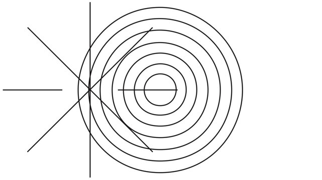 Vector illustration of a circular platform engineering blueprint featuring concentric rings and radial segments, representing a multi-layered system architecture in a clean minimalist line art style.