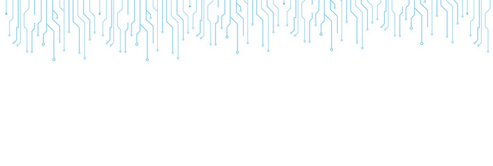 Obraz premium Minimal Circuit Corner Borders Set Blue Technology Line Frame Background Vector