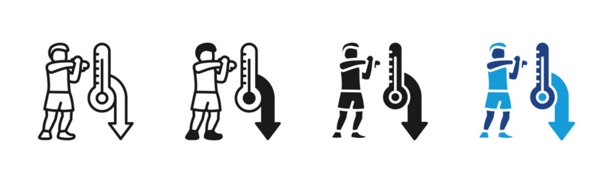 Cool Down icon set multiple style collection