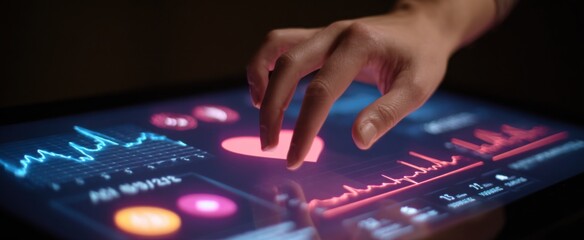 Naklejka premium The interactive design interface showcases user engagement elements on a digital display.