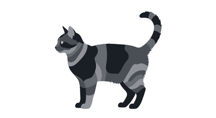 Stylized geometric cat illustration © ONE