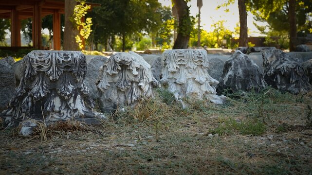 Ruins of the ancient city of Perge, Turkey	
