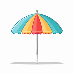 Obraz premium Colorful Beach Umbrella