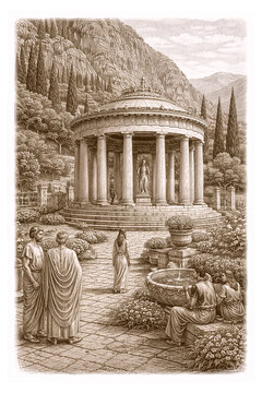 Tholos of Delphi Illustration