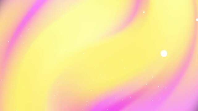Vibrant pink and yellow liquid gradient waves with glowing white particles, perfect for sweet, cheerful, and aesthetic dreamy video backgrounds. 