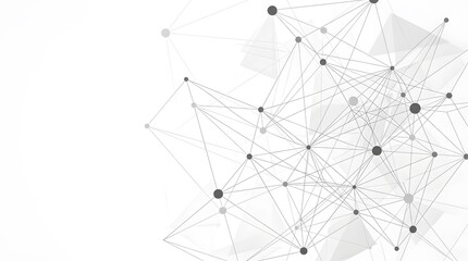 Obraz premium Abstract technology background with connected dots and lines.