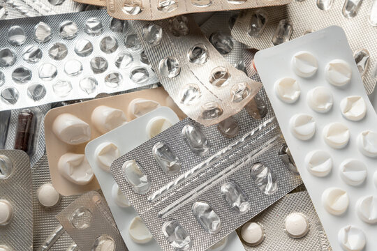 Empty medicine blister, used pill pack