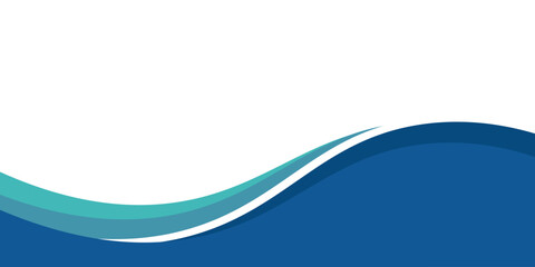 Fototapeta premium Gradient Wave Footer Illustration eps10