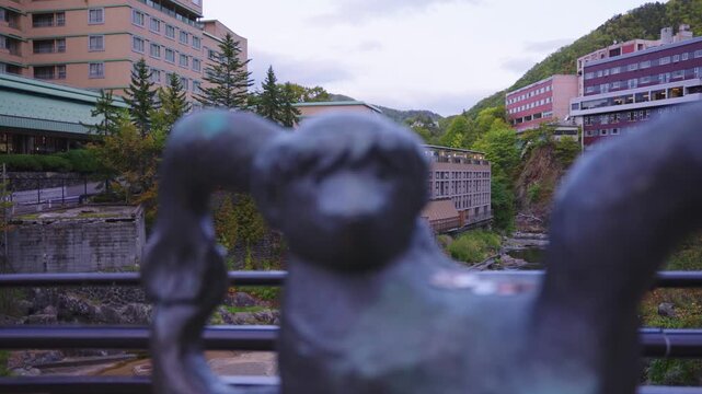 Jozankei Onsen Kappa and Geothermal Onsen Valley Background, Sapporo Japan