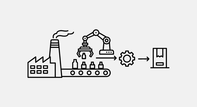 Industrial Factory Production Line Process.