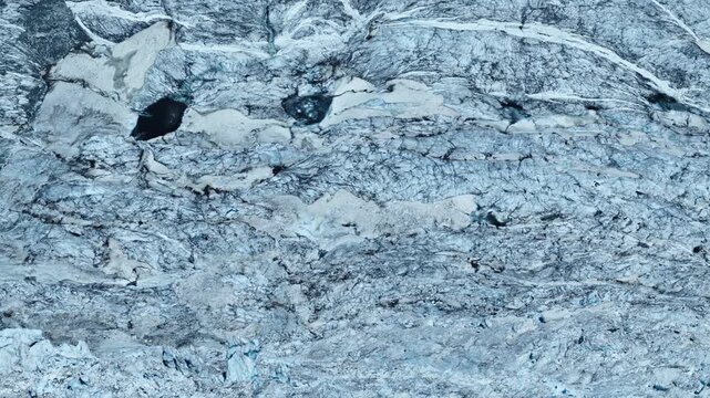 Alpine Mountainous Terrain, Winter Landscapes, Chamonix, France, Europe, Cinematic Aerial Upward Panning View