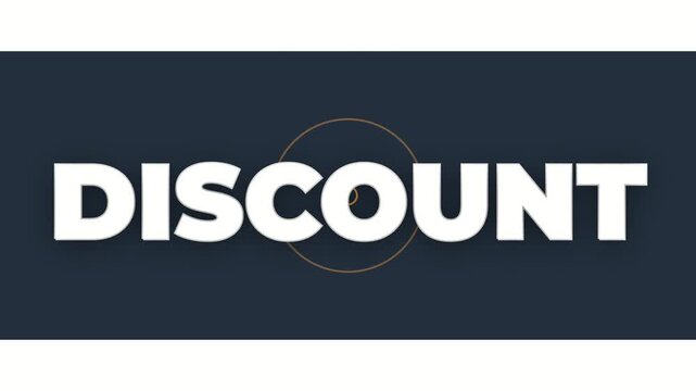 Clean Discount text animation on a vibrant blue background with smooth motion. Perfect for retail ads, ecommerce promotions, sales campaigns, banners, and social media marketing content.