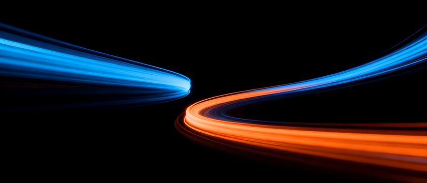 Dynamic Light Trails Abstract Futuristic Background Design