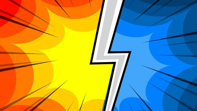 Animated pop art background for intro of your versus video.