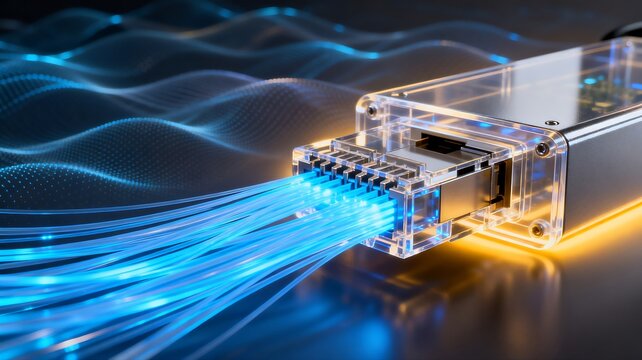 Optical Fiber Transceiver Module Data Signal Transmission Scene