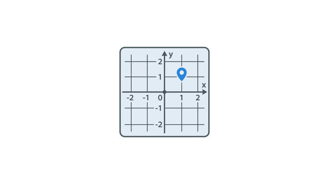 Minimalist vector illustration of a Cartesian coordinate system