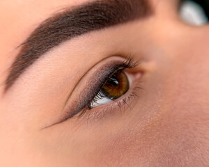 Obraz premium Permanent Eyeliner Makeup Procedure Beauty Eye Close-Up