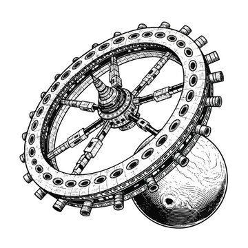 Vintage Gear Mechanical Wheel Device.