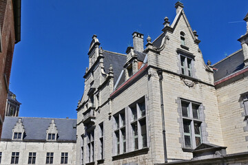 Fototapeta premium Malines (Mechelen): il Palazzo di Margherita d'Austria, noto come Hof van Savoye, Fiandre, Belgio