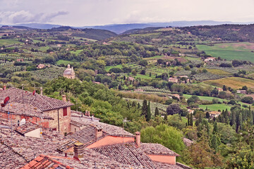 Naklejka premium Montepulciano, la Chiesa o Santuario della Madonna di San Biagio, Val d'Orcia, Toscana