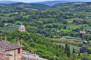 Naklejka premium Montepulciano, la Chiesa o Santuario della Madonna di San Biagio, Val d'Orcia, Toscana