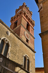 Naklejka premium Pienza, il palazzo del Comune, Val d'Orcia, Toscana