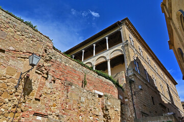 Naklejka premium Pienza, Palazzo Piccolomini a Pienza, Val d'Orcia, Toscana