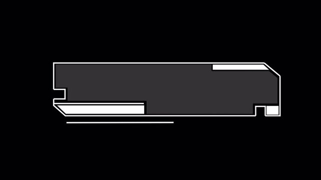 Futuristic HUD white  Square Tech Frame Border Overlay, high tech bar and frame  4k in transparent background