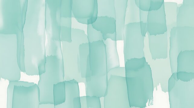 Repeating watercolor brush strokes create a light teal textured pattern on a white surface