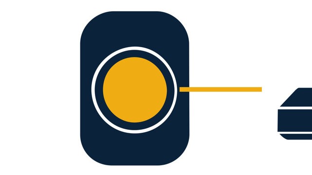 Minimalist Vector Illustration of an Internet of Things (IoT) Smart Device Icon, Flat Design AI Technology Hub for Smart Home Automation and Connected Systems, Scalable Digital Assistant Graphic