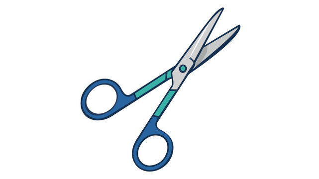 Surgical operating scissors vector icon illustration for medical and healthcare design. Flat minimalist style surgical tool isolated on white background, perfect for hospital or clinic graphics.