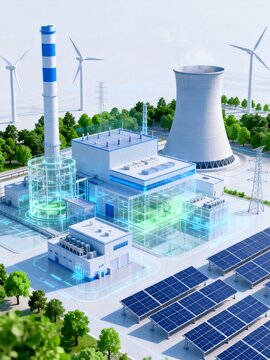 Multi energy complementary smart power plant with wind solar and thermal power generation