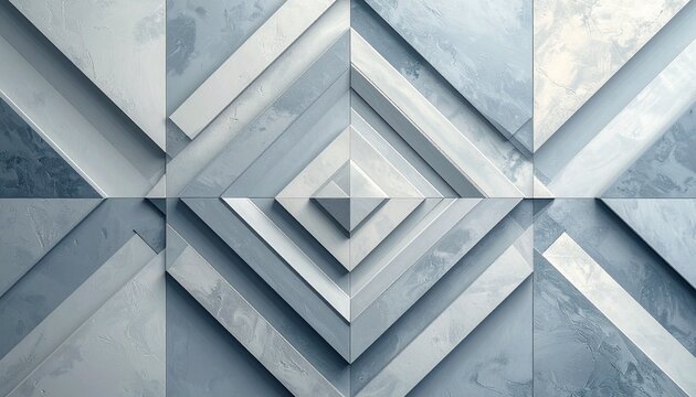 minimalist geometric optical illusion pattern in cool gray tones for modern design
