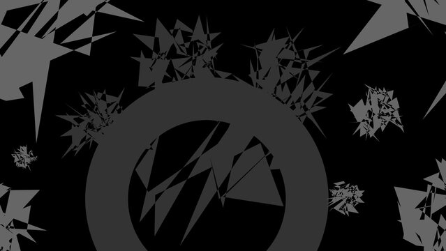 Dark abstract shard background SVG, black geometric burst pattern for edgy designs