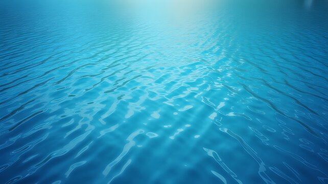 Sparkling clear blue water surface with gentle ripples reflects sunlight across the tranquil liquid